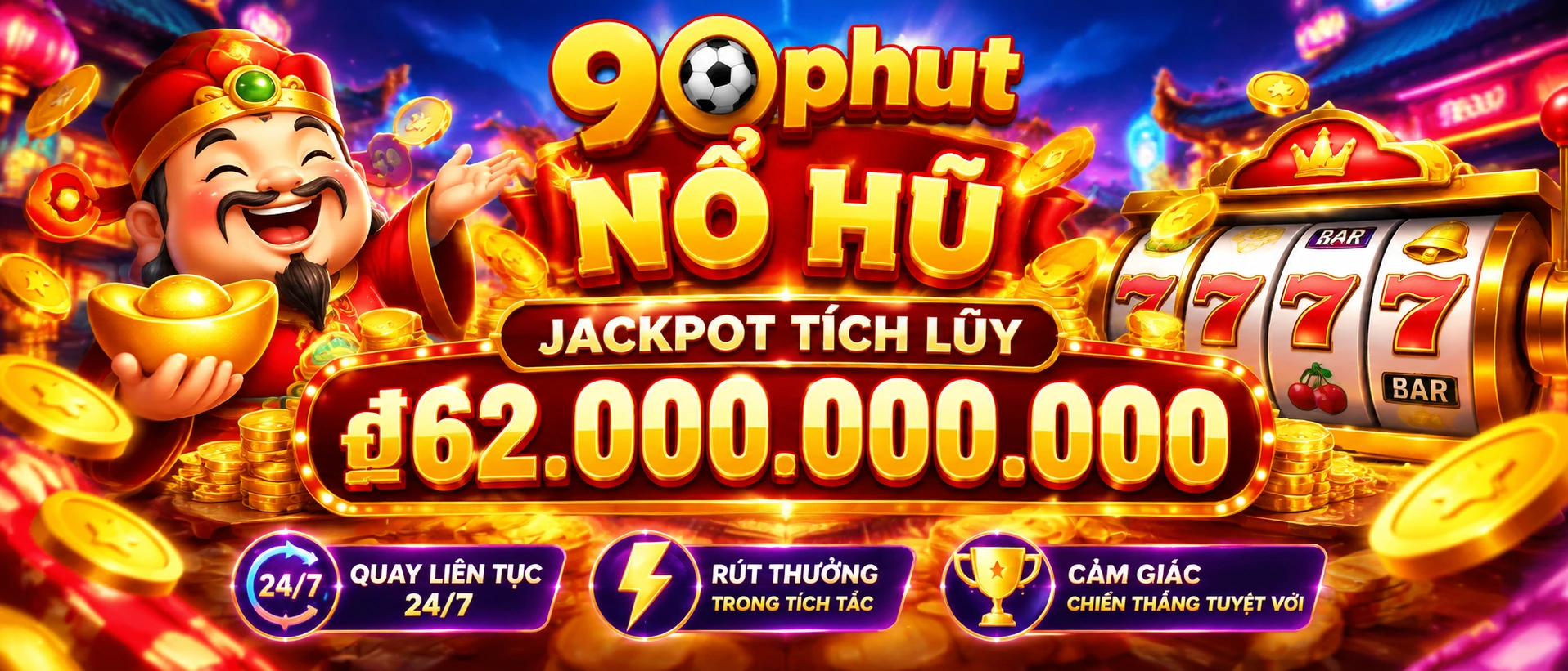 Danh mục game Nổ Hũ hiển thị trên mobile
