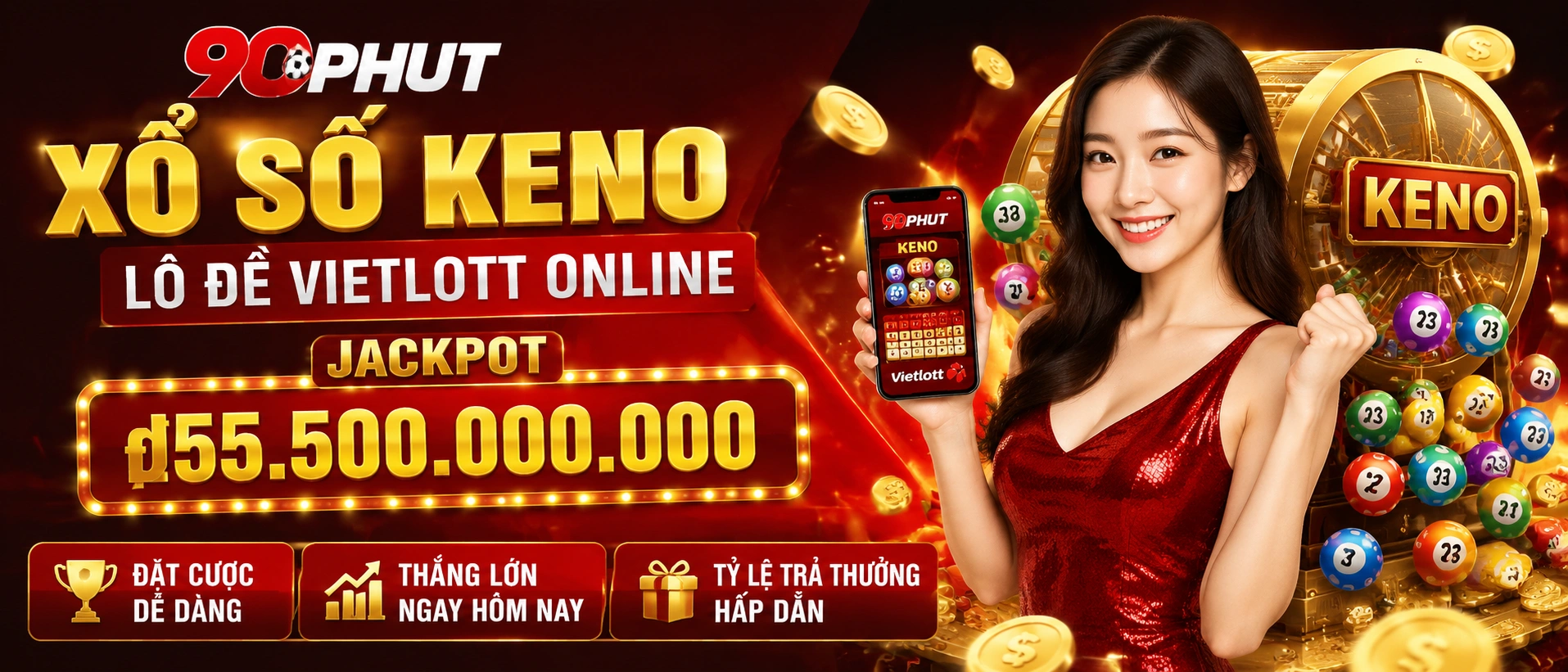 Ảnh minh họa trải nghiệm xổ số trên mobile web